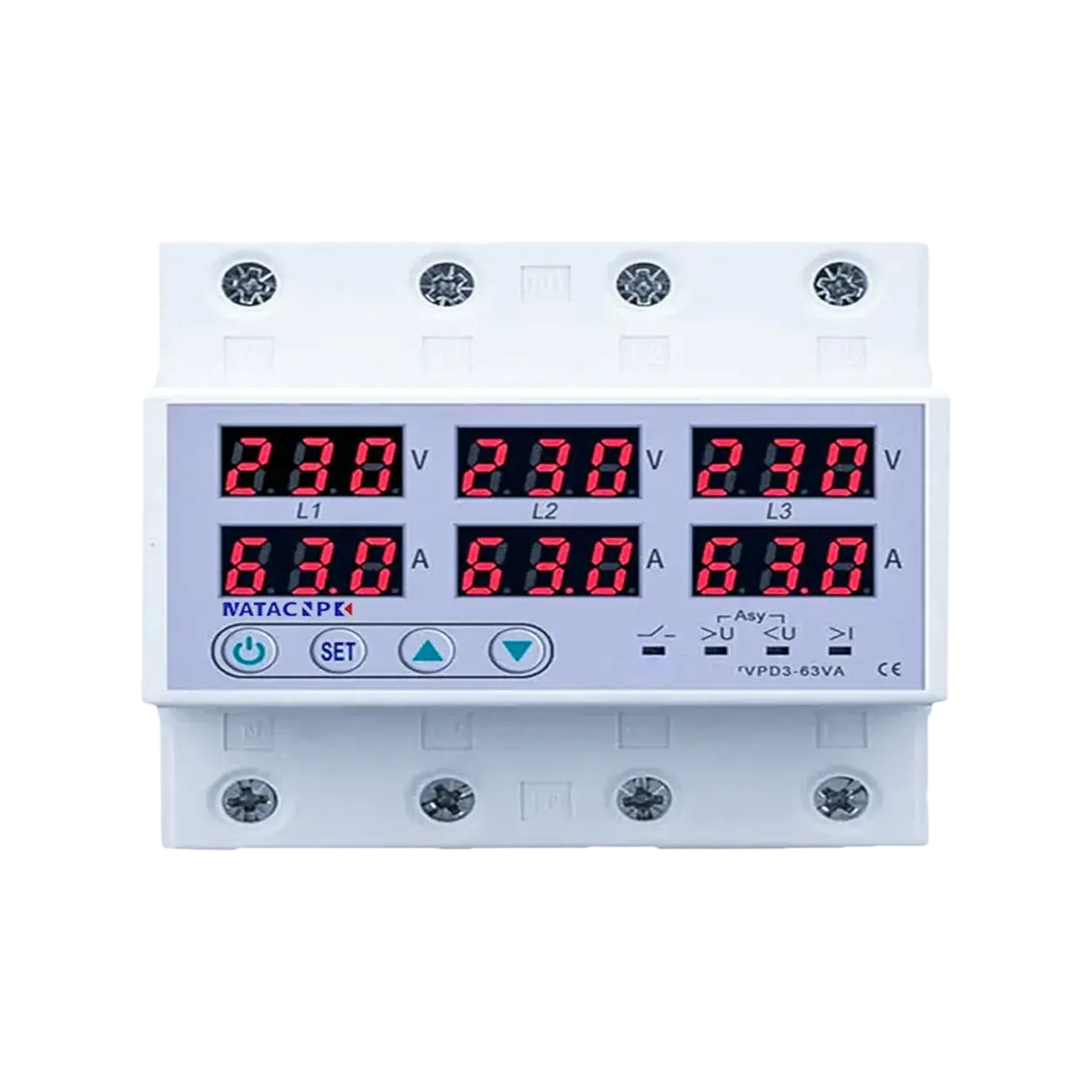 Adjustable Voltage Protector 63A 4P